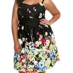 Black Floral Party Dress